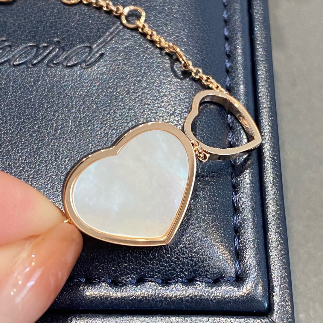 Chopard Happy Heart White MOP Pink Gold Bracelet