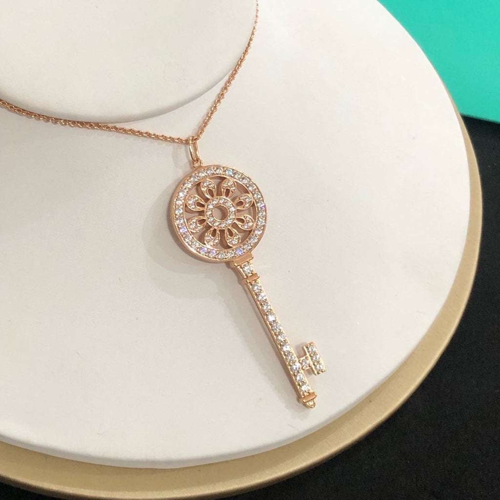 Tiffany Keys Petals Cubic Zirconia Necklace