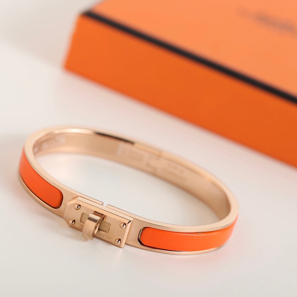 Hermes HM Kelly Orange Bracelet