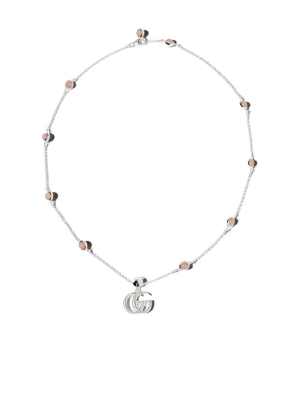Gucci GG Double G Mother of Pearl Necklace