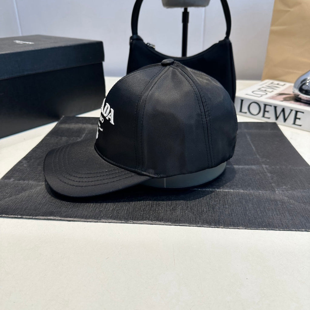 Elegant Embroidered Baseball Cap in Black
