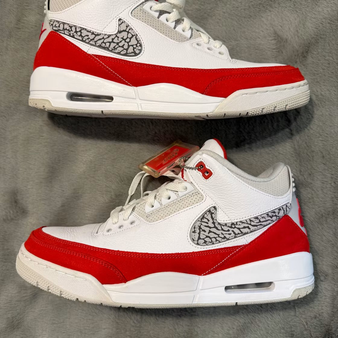 Used - Air Jordan 3 Retro Tinker White University Red - US M 13 - detail 3