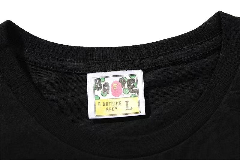 BAPE Graffiti Ape-Head Graphic T-Shirt — neck_label