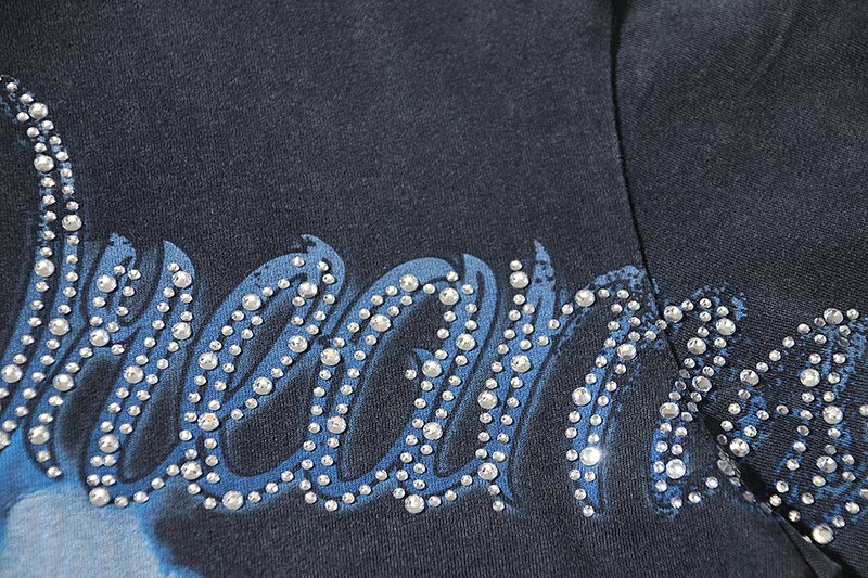 VALE USA Valley Dreams Rhinestone Graphic T-Shirt — detail