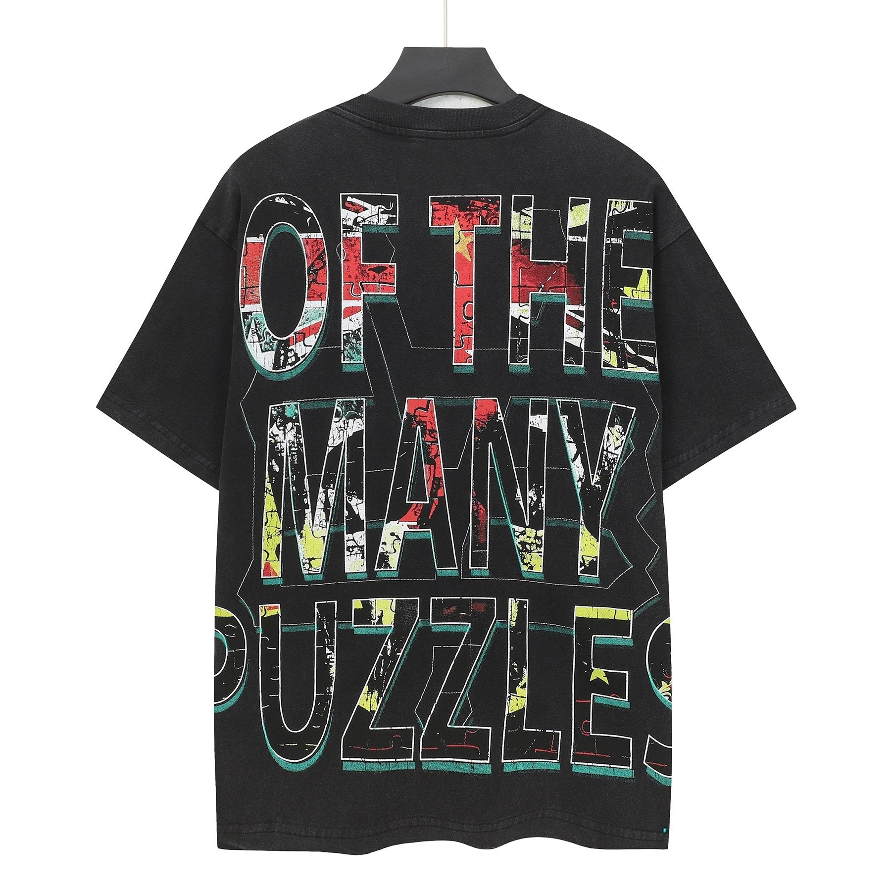 Godspeed Puzzle Skull Graphic T-Shirt — back