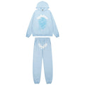 Sp5der Light Blue Spiderweb Hoodie & Sweatpants Matching Set — hero