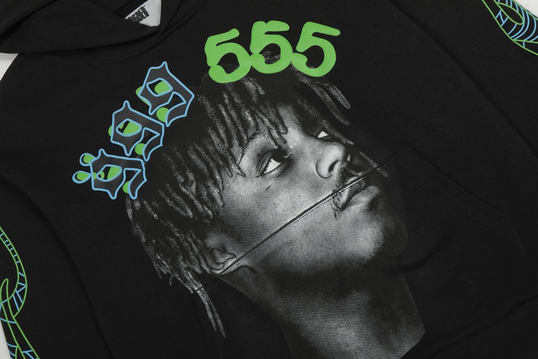 Sp5der Portrait Graphic Hoodie & Jogger Matching Set — detail