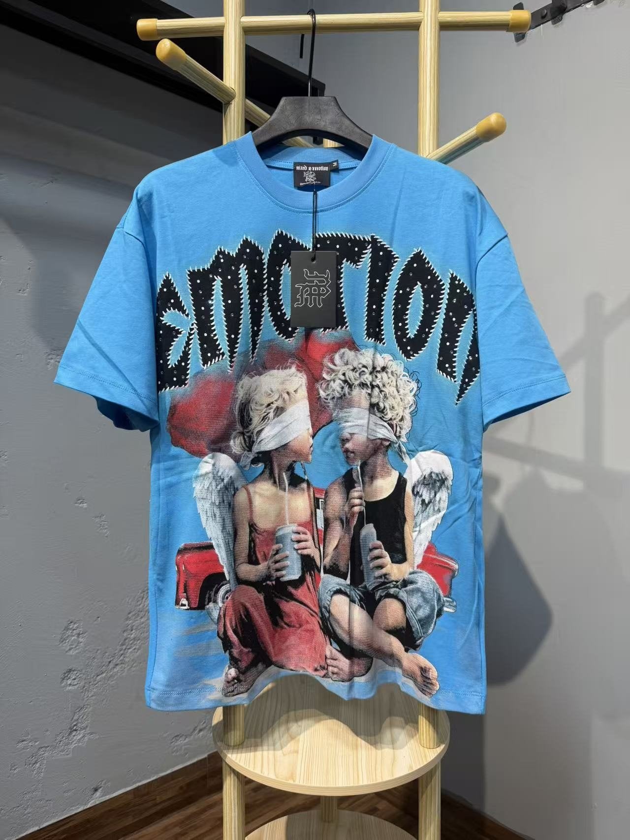 MIXED EMOTION Angel Graphic Short-Sleeve T-Shirt — context