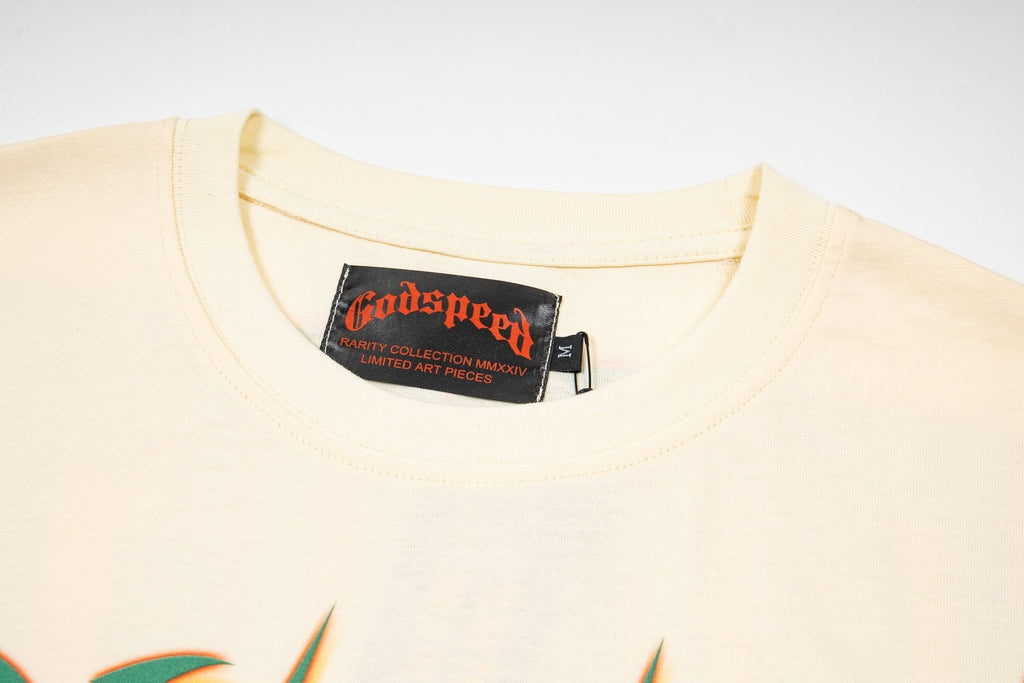 Godspeed Retro Car & Palm Tree Graphic T-Shirt — neck_label