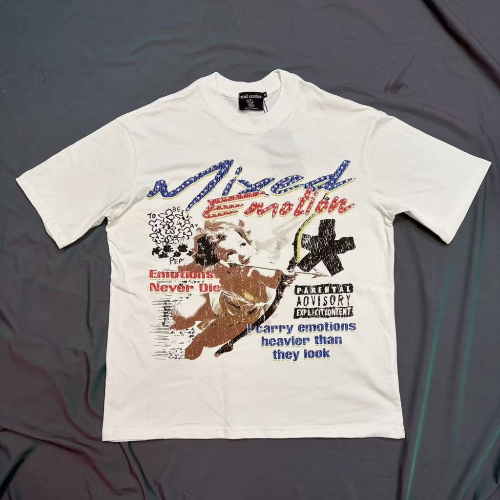 MIXED EMOTION Emotions Collage Graphic T-Shirt — front