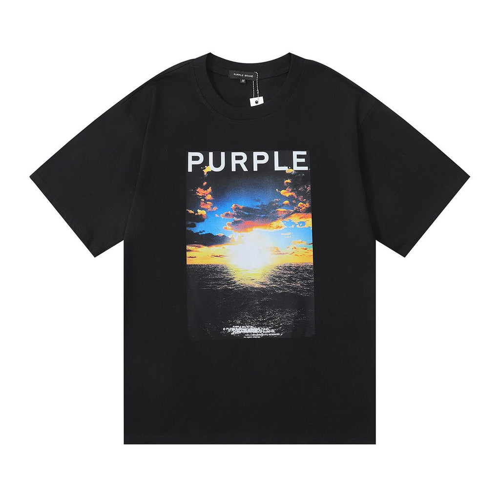 Purple Brand Ocean Sunrise Graphic Short-Sleeve T-Shirt — hero