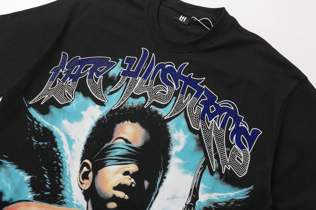 Life Hustlere Rhinestone Graphic T-Shirt — detail