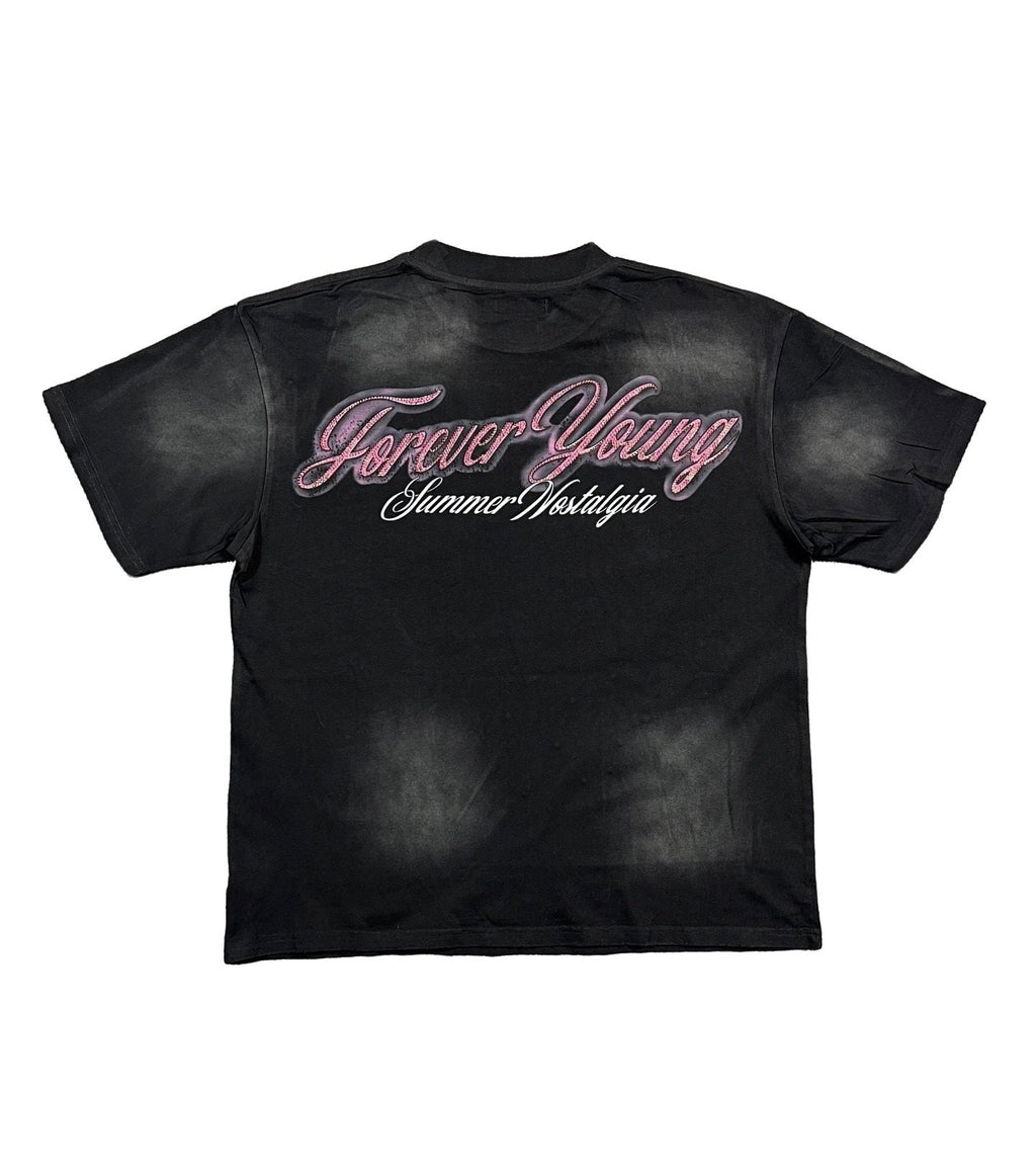 DUAA Forever Young Beach Graphic T-Shirt — back