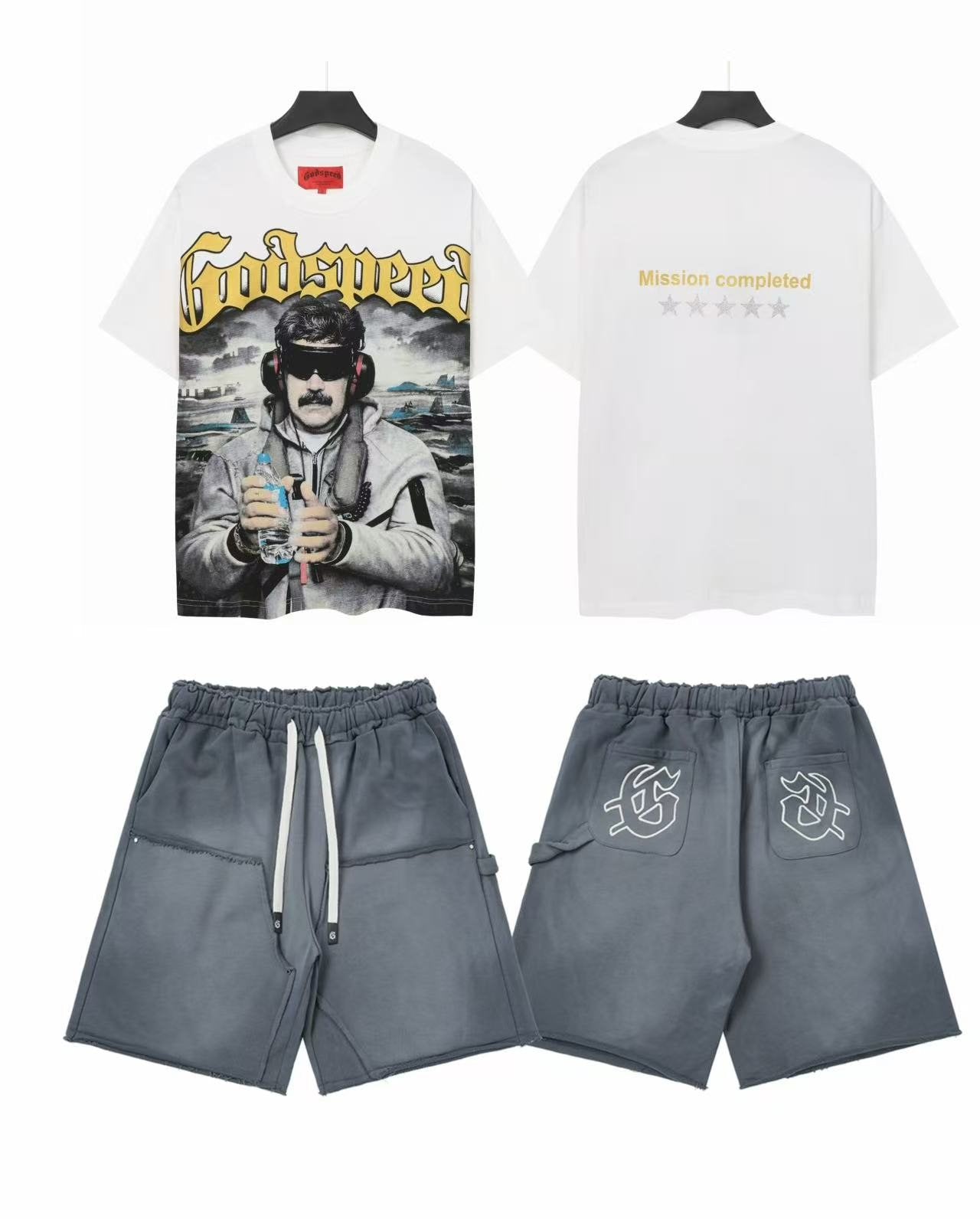 Godspeed Mission Completed Portrait Short-Sleeve Set — front
