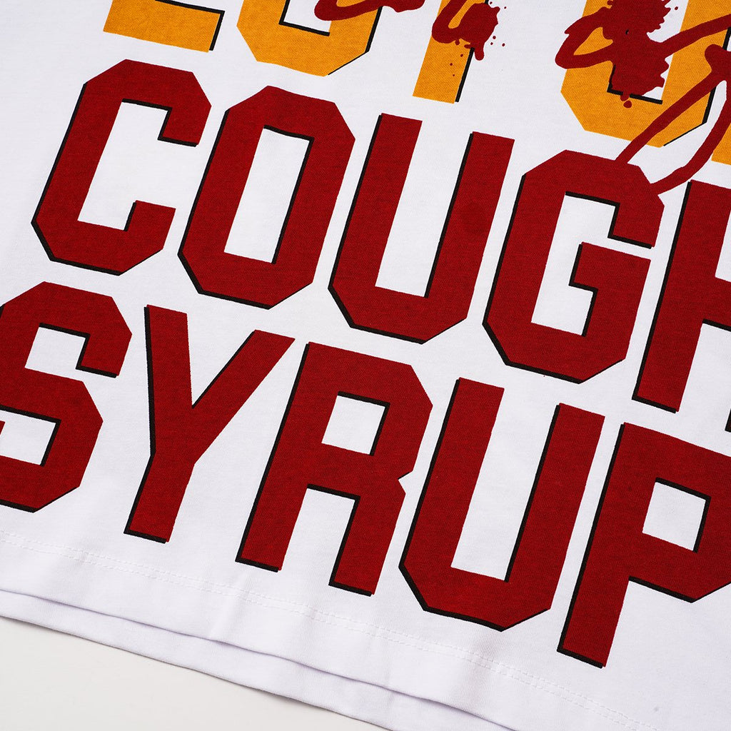 THAT'S A AWFUL LOT OF COUGH SYRUP White Front & Back Graphic T-Shirt — detail