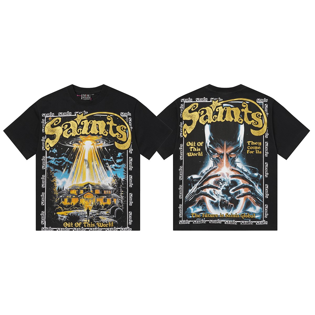 SAINT UFO Alien Graphic Short-Sleeve T-Shirt — hero