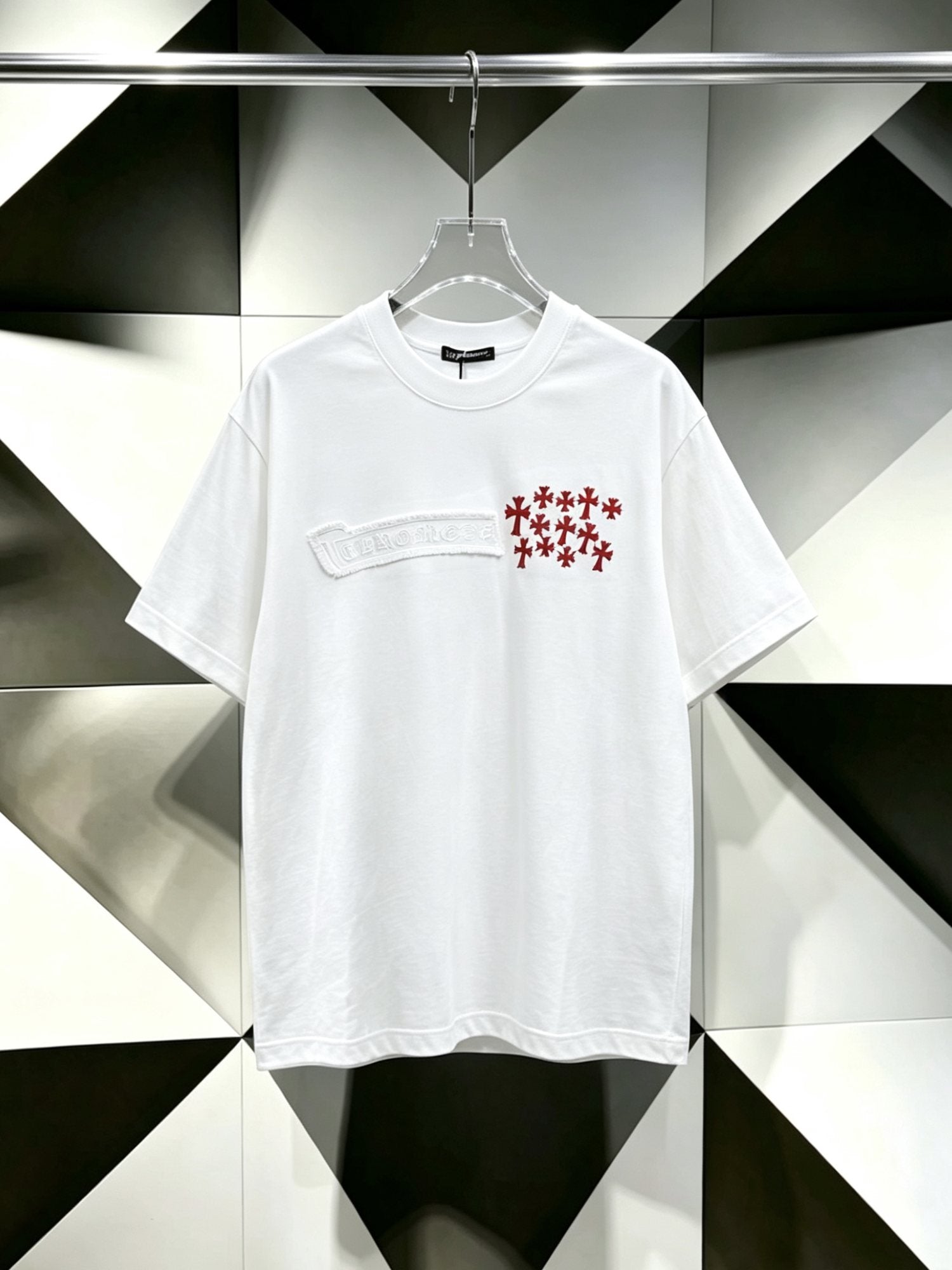 Chrome Hearts Red Cross Graphic Short-Sleeve T-Shirt — hero