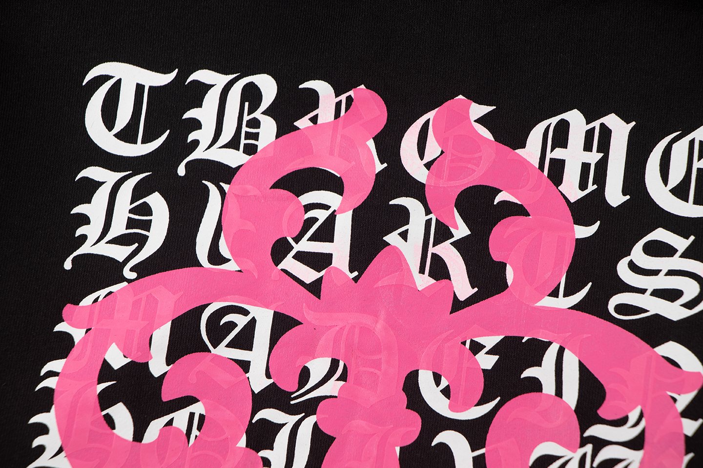 Chrome Hearts Horseshoe Cross Graphic Zip Hoodie — detail