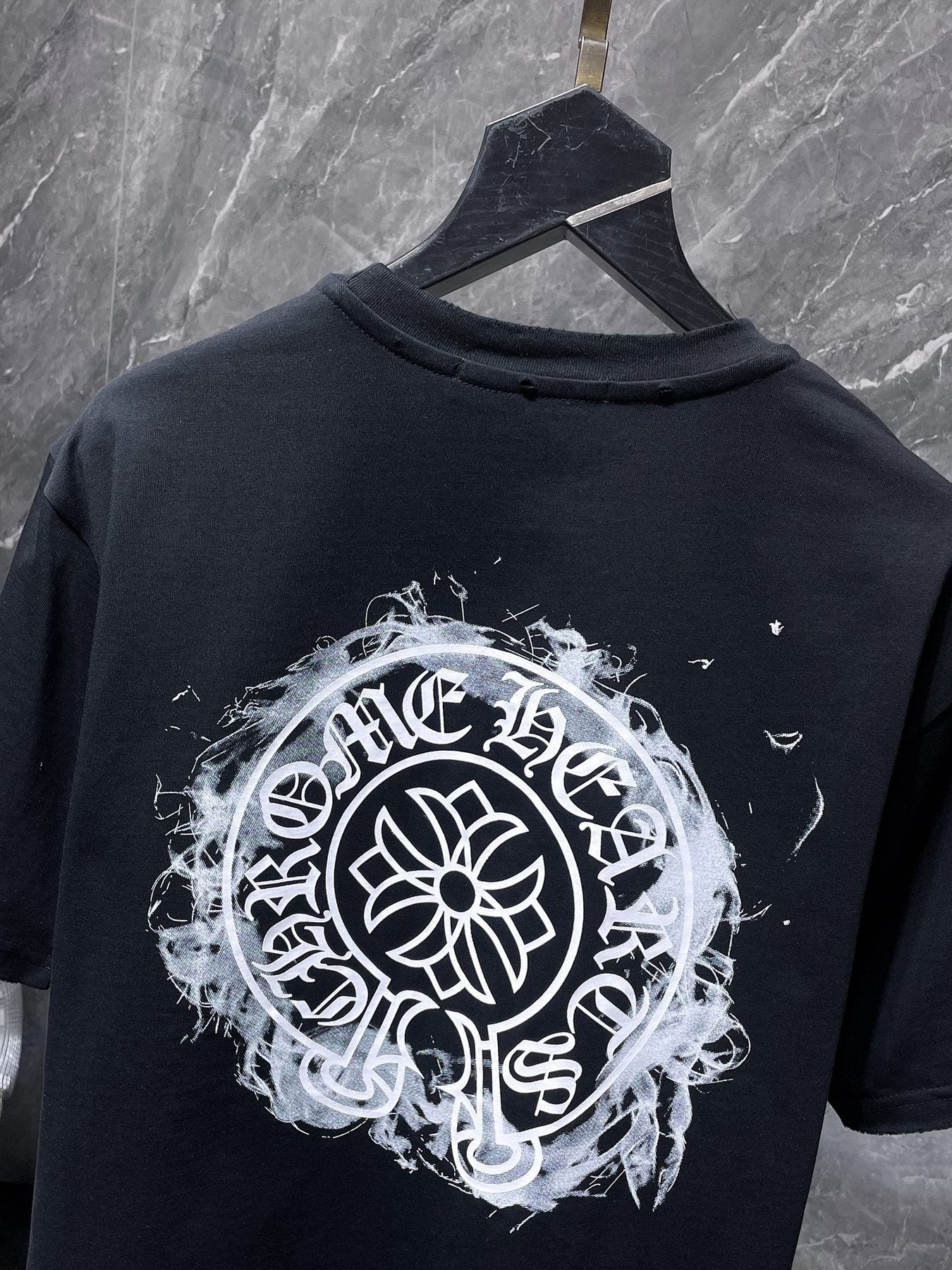 Chrome Hearts Cross Floral Back Graphic T-Shirt — detail
