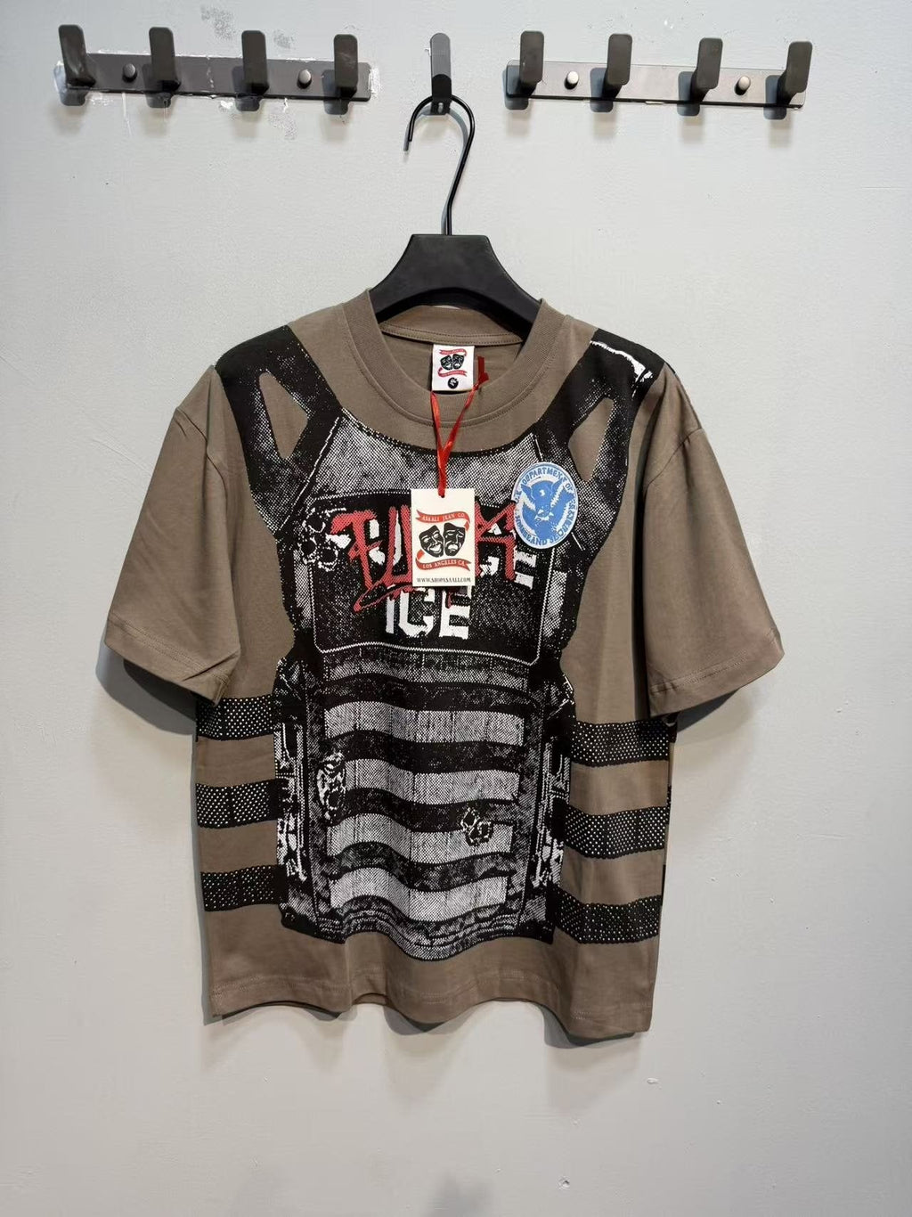 ASAALL Striped Panel Graphic Short-Sleeve T-Shirt — hero