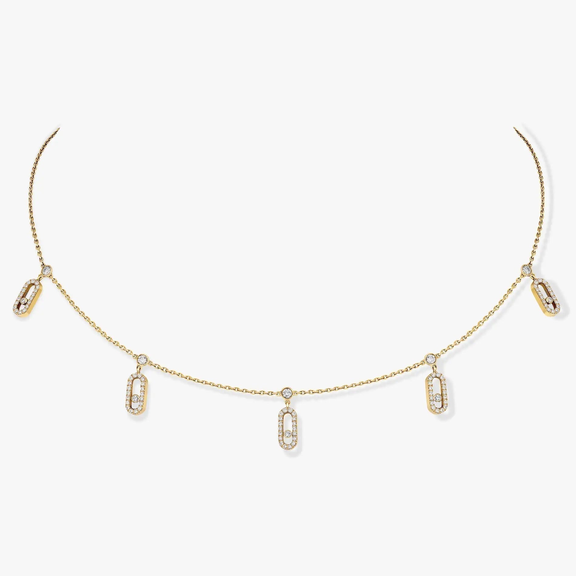 Messika Choker Move Uno Pampille Paved Gold Cubic Zirconia Necklace