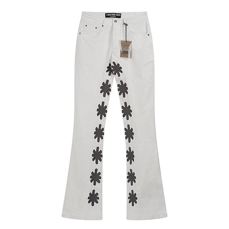 LOSTSHDWS Flower Graphic Flared Jeans — hero