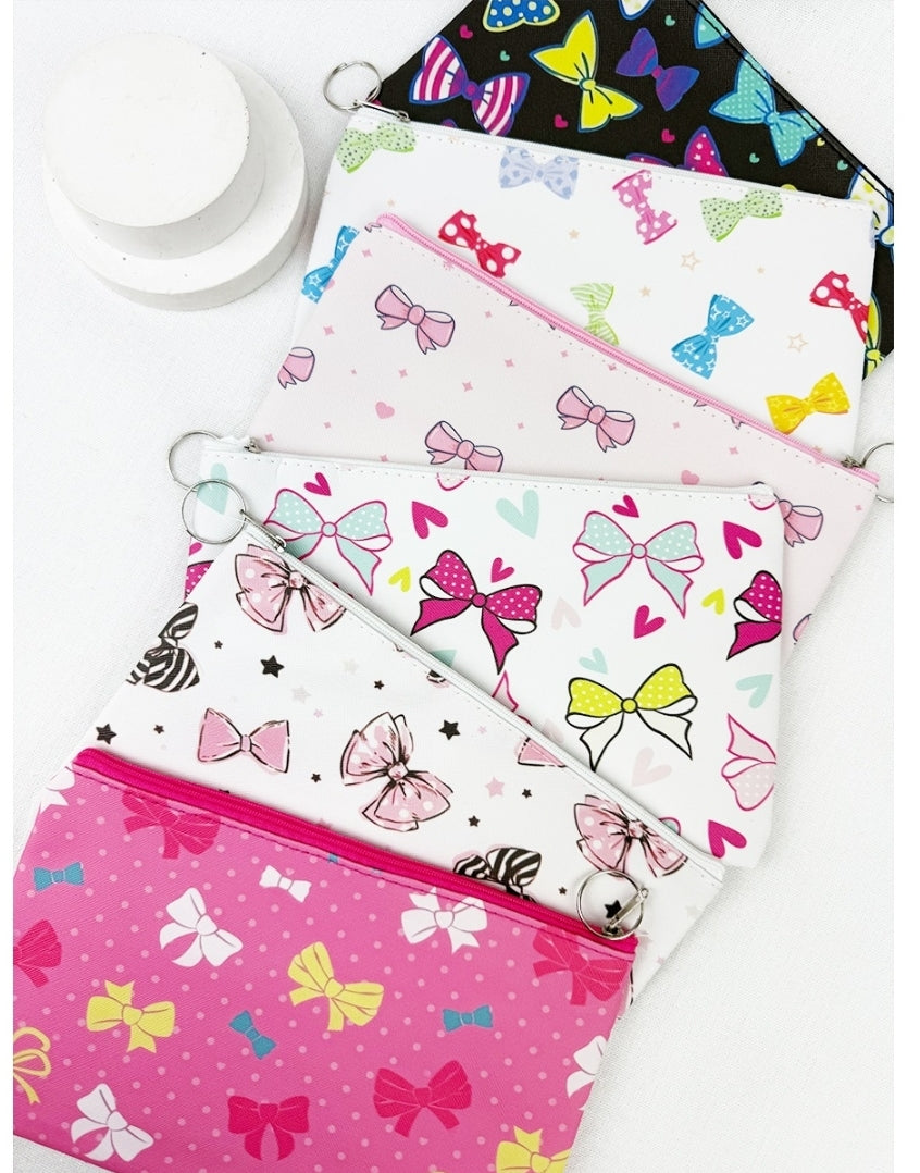 Adorable Bow Theme Coin Purse with Key Ring